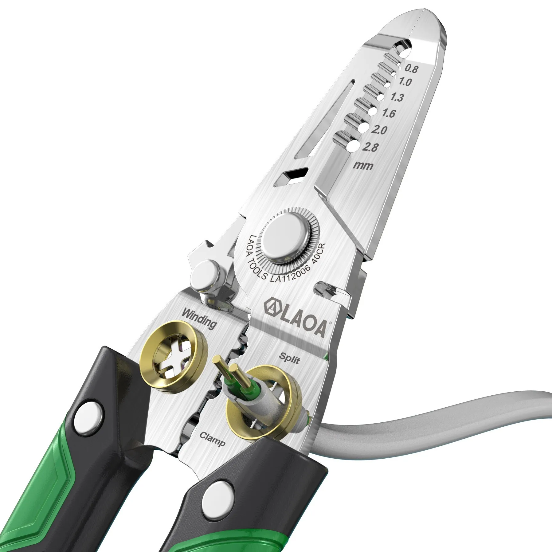 LAOA Wire Stripping Pliers Multifunction Electrician Cable Cutters Terminal Crimping Splitting Winding Line Hand Tools