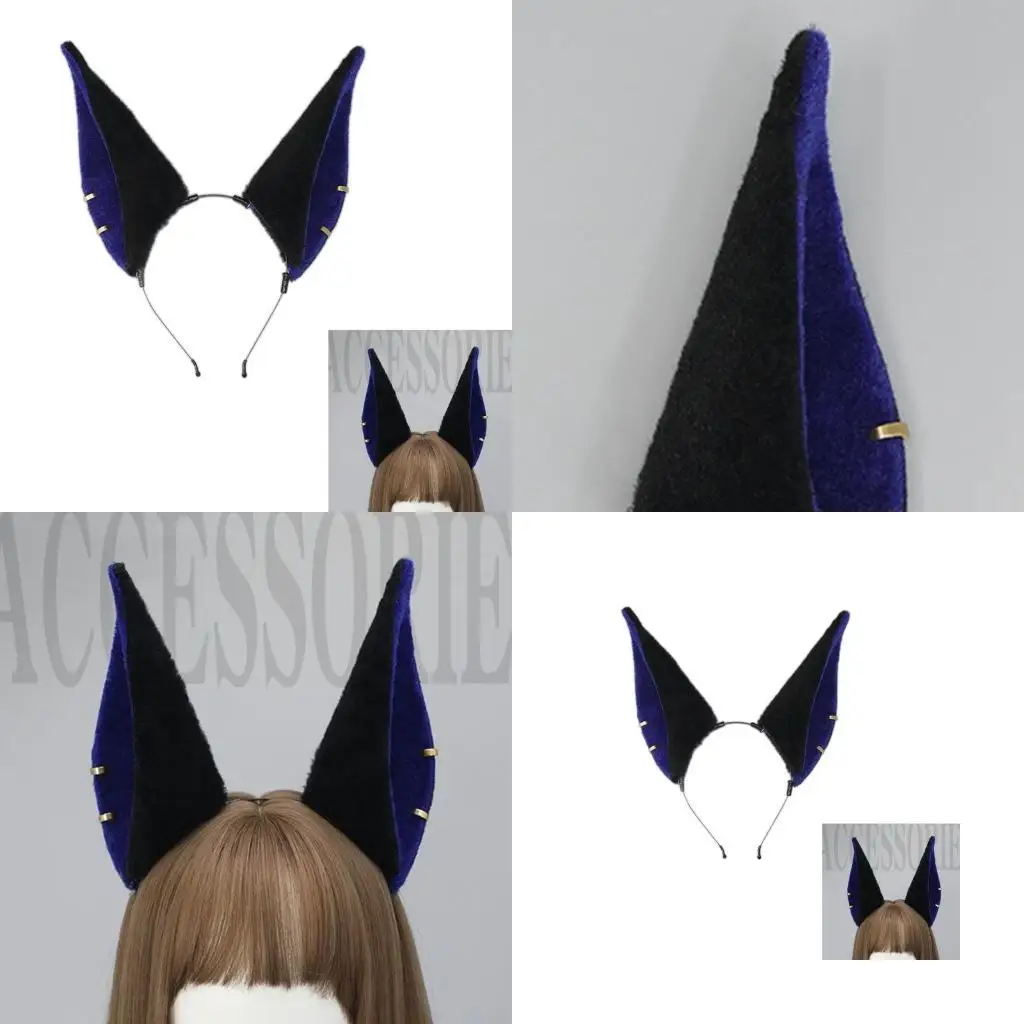 

39BD Plush Headband Wolf Ear Hair Hoop Halloween Party Headpiece Cosplay Props