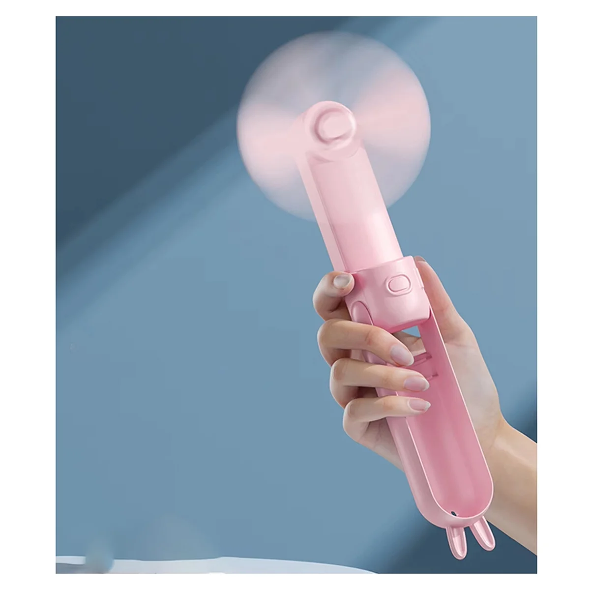 مروحة محمولة قابلة لإعادة الشحن، هدية مروحة صغيرة محمولة على سطح المكتب، يمكن وضعها على مروحة صغيرة محمولة باليد