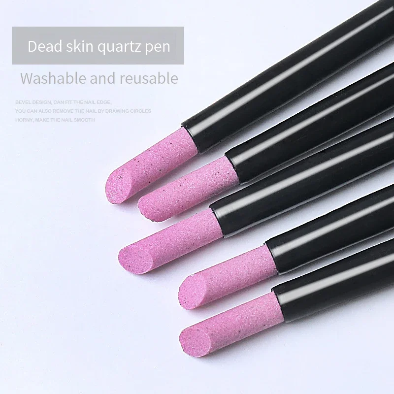 1pcs Quartz Cuticle Pusher Pen Remover Dead Skin Remover Perfect Gift Lightweight Portable Handy Use Manicure Tools