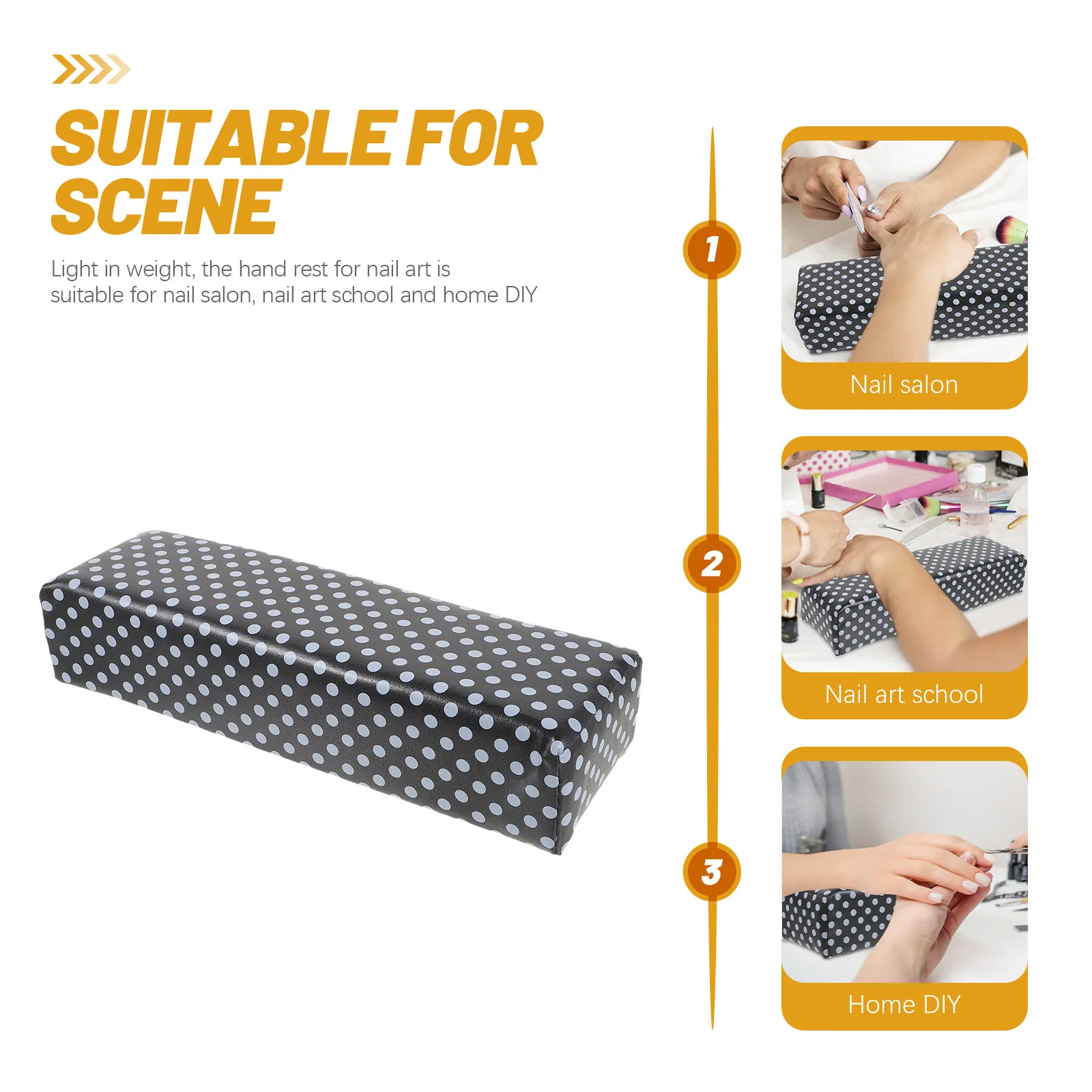 

Nail Hand Rest Cushion Lightweight Manicure Arm Support for Salon Home DIY Use Comfortable Nail Art Tool Pad