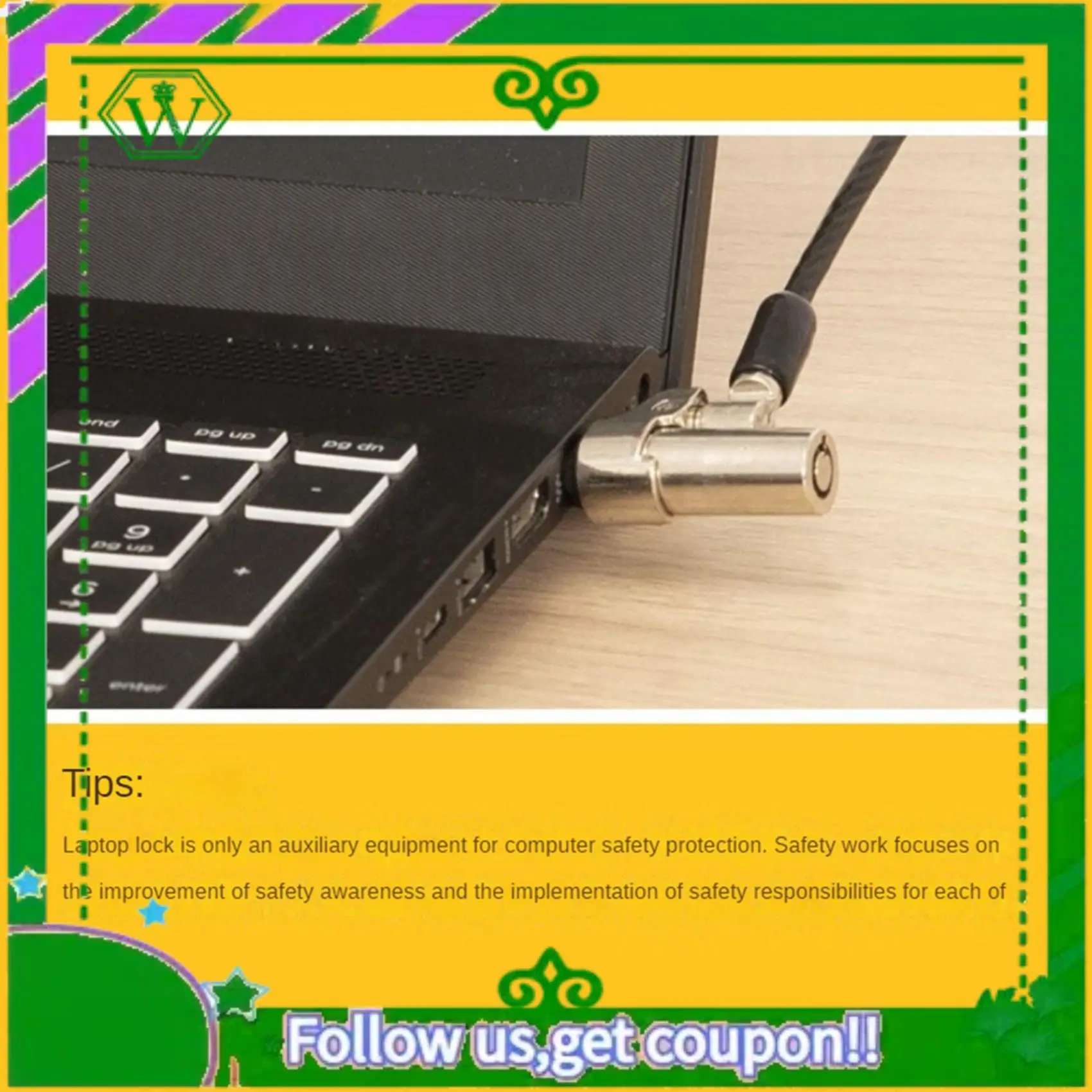 ABIK-3X قفل الكمبيوتر قفل الكمبيوتر المحمول مناسبة ل 6 مللي متر x 2.5 مللي متر نانو قفل ثقب لقفل مفتاح أمان الكمبيوتر المحمول HP