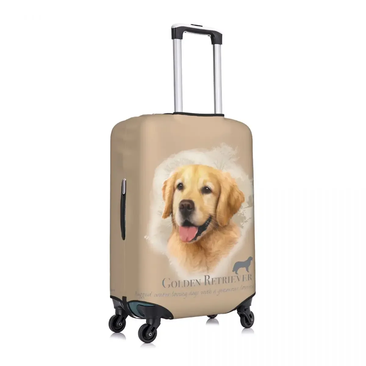 Custom Golden Retriever Luggage Cover Elastic Pet Animal Travel Suitcase Protective Covers Suit For 18-32 inch