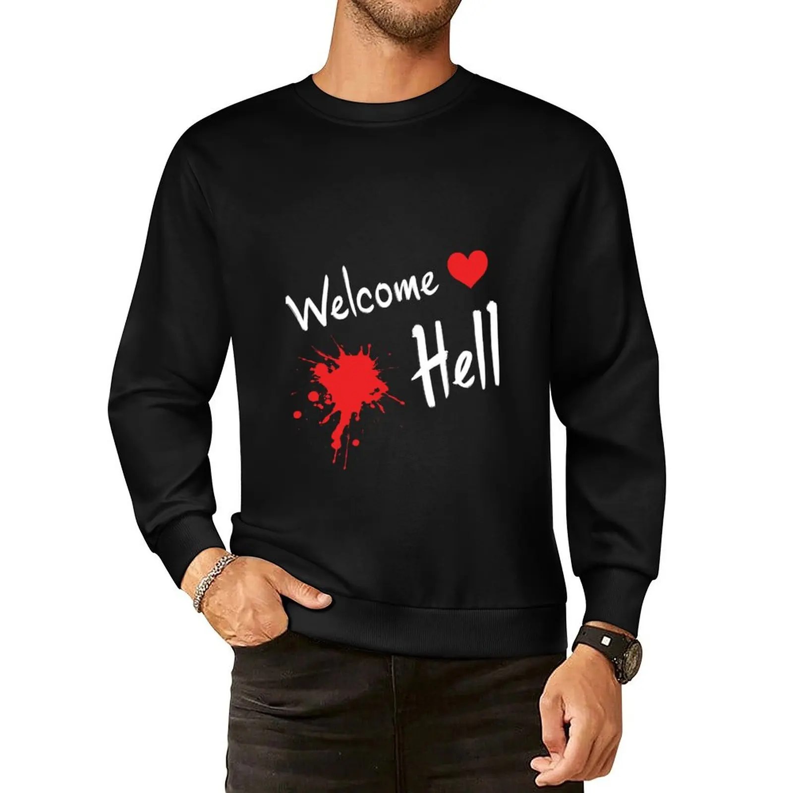 

Touhou Project - Welcome Hell Pullover Hoodie anime clothes korean autumn clothes mens designer clothes sweatshirt men