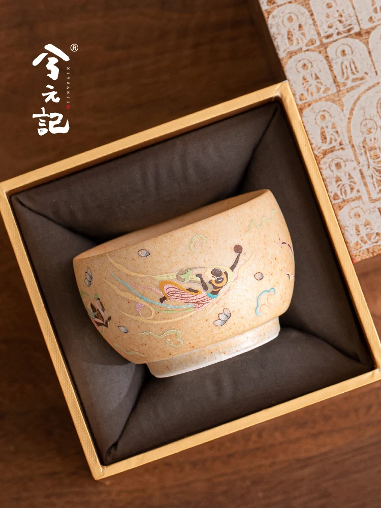 Dunhuang Cultural and Creative Ceramic Cup Household Single Personal Dedicated Tea Tasting Zen