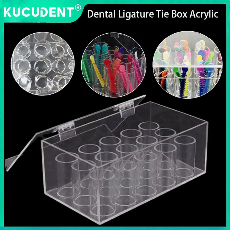 

Dental Ligature Tie Storage Box Arcylic Orthodontic Elastic Power Chain Holder Placing Case Placer Dispenser Dentistry Tool
