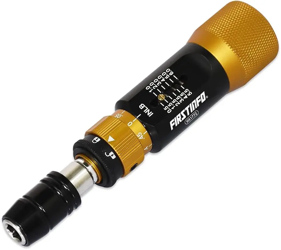 

Ultra Precision Torque Limiting Screwdriver 0.5-6 in-lbs, 1/4" Hex Quick Release Bit Holder