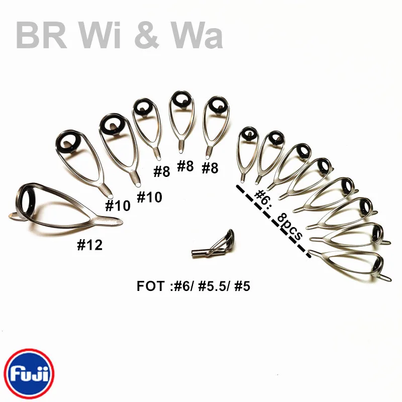 BR Wi & Wa FUJI Boat Guide Kit, LC Guide for Saltwater Fishing Rod, High Quality Guide Kit, 1 Set, 9.6G, 15Pcs