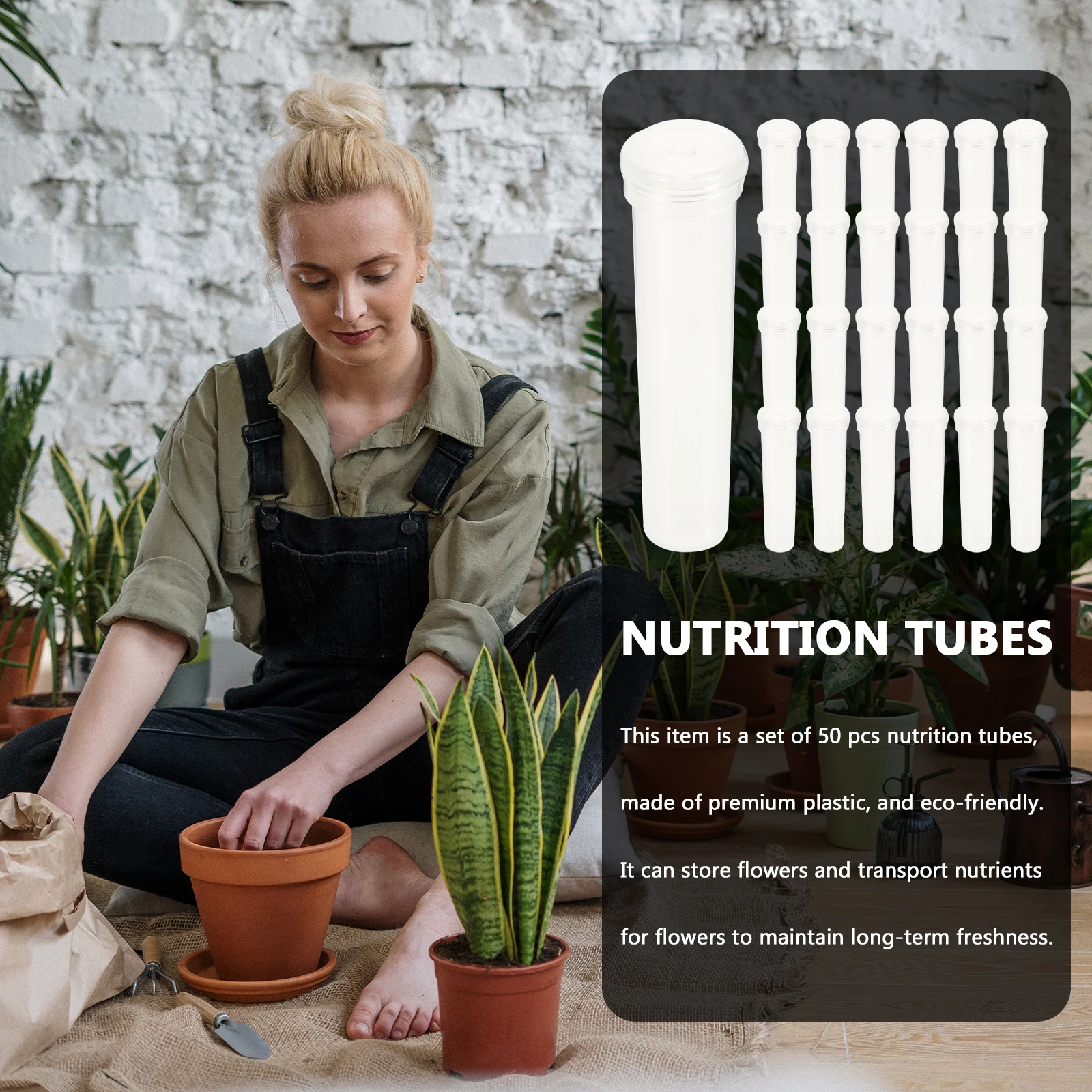 

25pcs Nutrition Tubes for Fresh Flowers Eco Friendly Plastic Flower Water Containers Florist Supplies Lightweight Durable