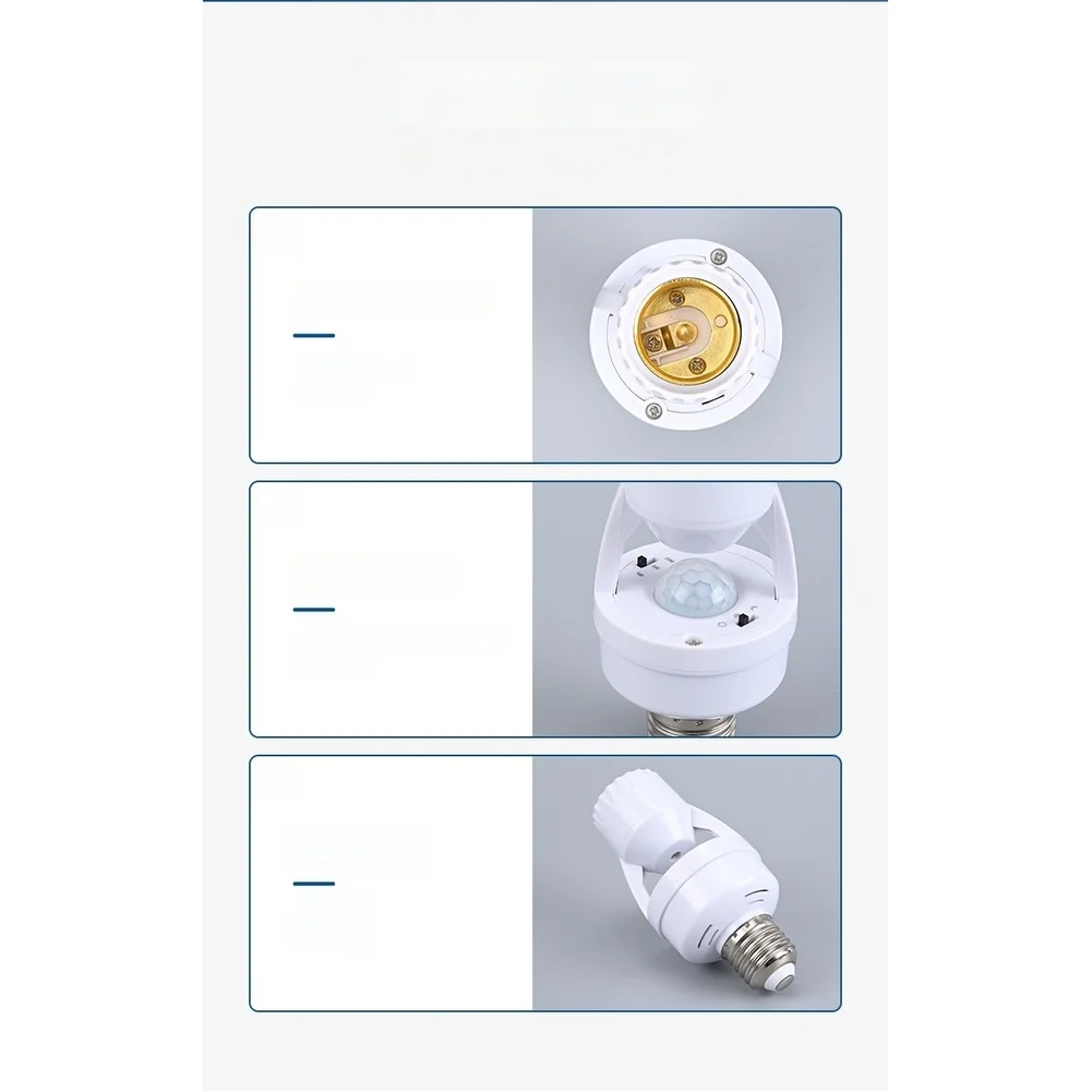 E27 Infrared Motion Sensor Light Bulb Holder ABS Material For Smart Switch For LED Lamp Socket Automatic Human Body Induction Ba