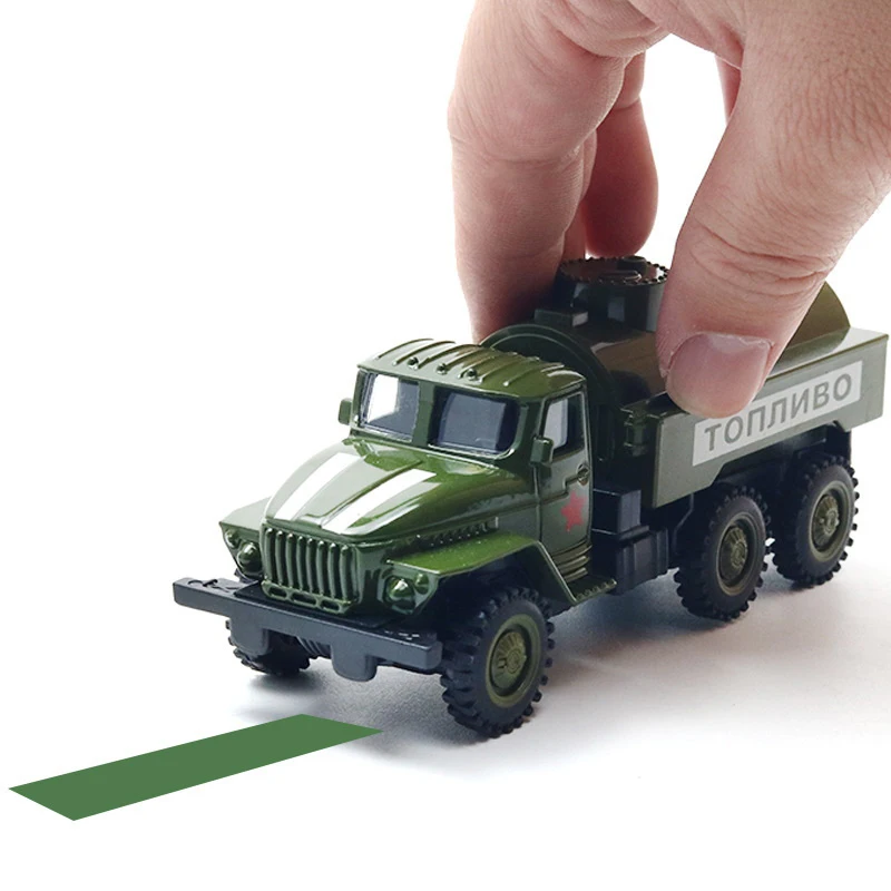 1:50 4Pcs/Lot Simulation Alloy Diecast Material Military Vehicle Model Toy Car Sound Light Pull Back Collection Toys Kids Gifts