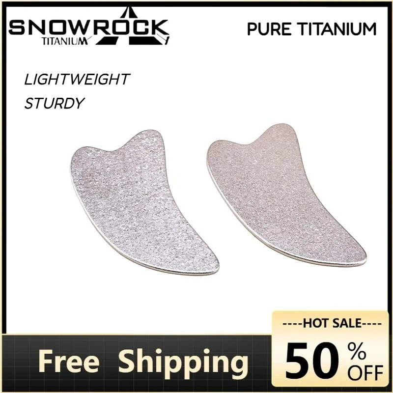 SNOW ROCK Portable Outdoor Facial Skin Titanium Alloy Gua Sha Board for Health and Massage, Heart-Shaped Ice Crystal