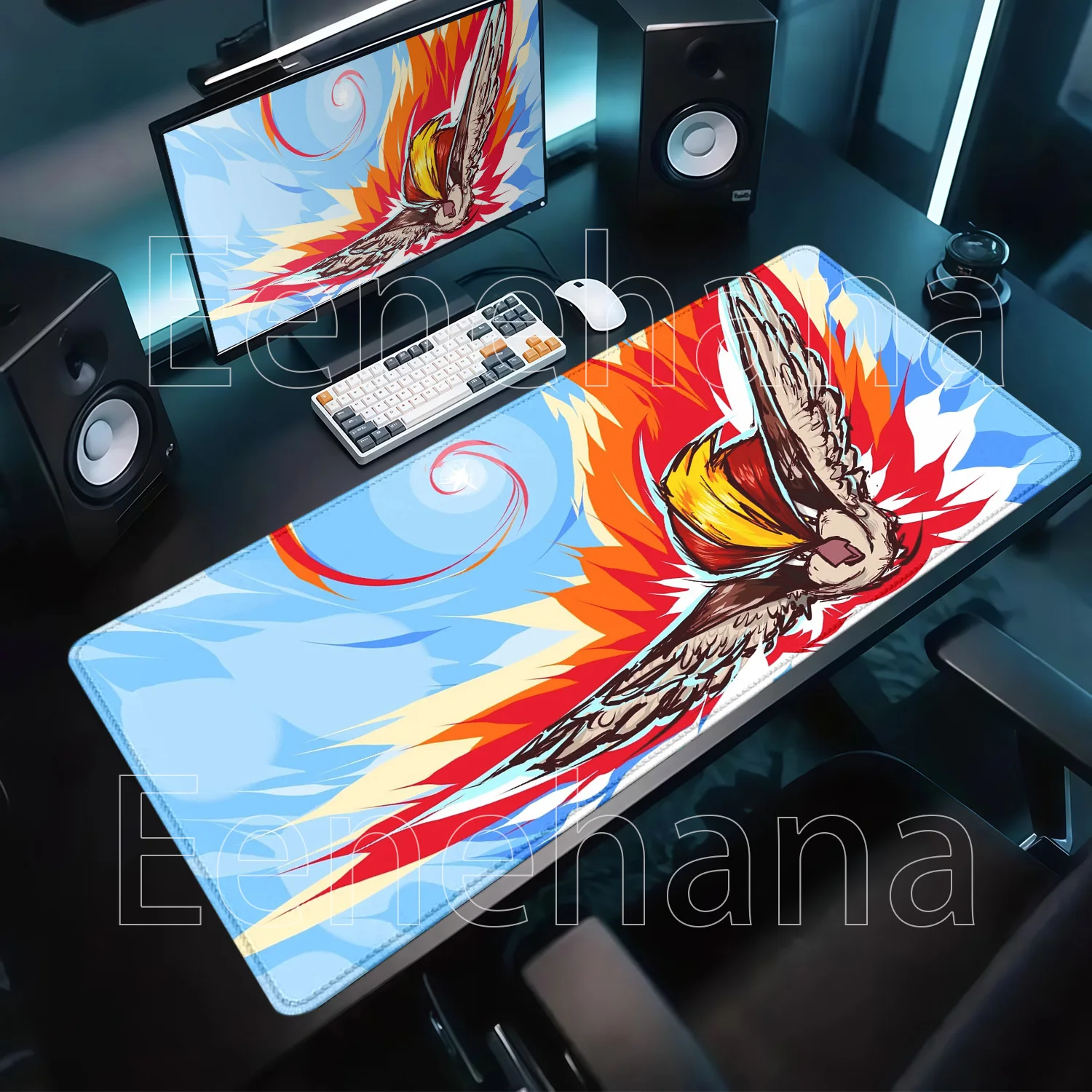 Gaming Pokemon Mouse Pad HD Printing Kawaii PC Anime Keyboard Overlock Speed Mousepad Office Accessories Non-slip Base Desk Mat