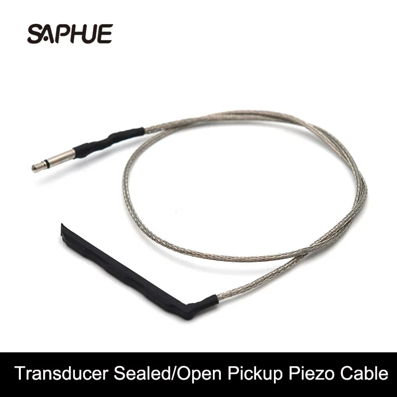 10Pcs Transducer Pickup 3 Strings Piezo Cable for Cigar Box Acoustic Guitar 2.5mm Plug Powerful Audio Guitar Parts