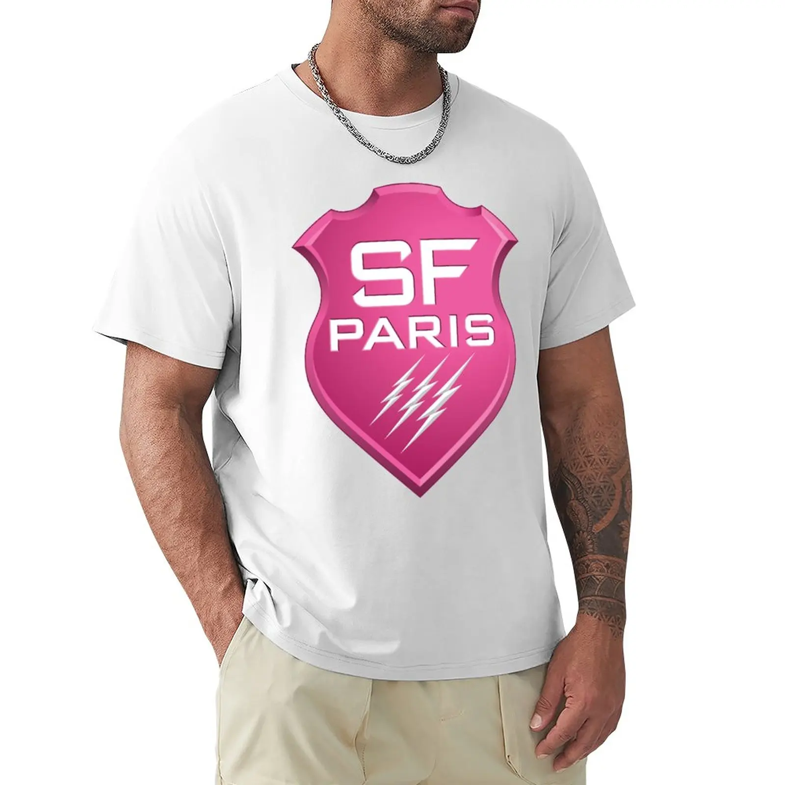 Stade francais paris rugby T-Shirt Aesthetic clothing boys whites shirts graphic tees fitted t shirts for men