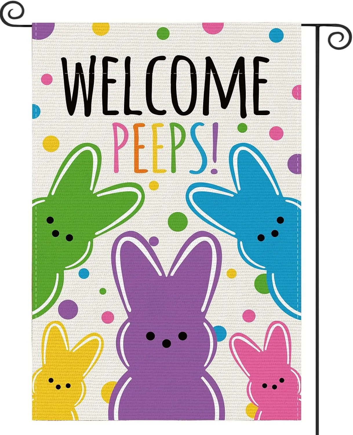Welcome Easter Garden Flag | Double Sided Vertical 1218 Inch Bunny Banners | Spring Yard Outdoor Farmhouse Decoration MMZ