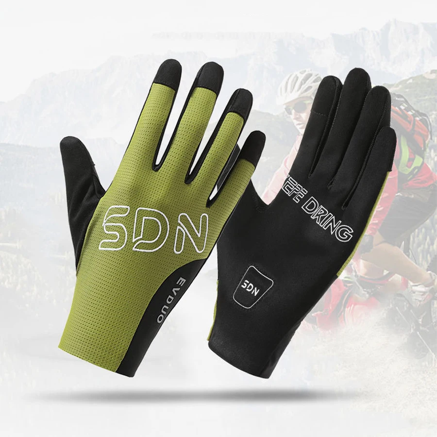 Fahrradhandschuhe, Sommer-Halbfinger, Outdoor-Radfahren, Fitness, atmungsaktiv, Handflächen-Anti-Rutsch, Vollfinger-Sporthandschuhe, Herren und Damen