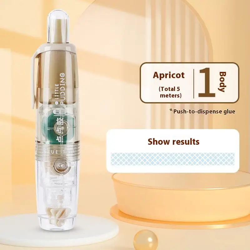 Press-On Dots Glue Roller Double Sided Tape Pen 5m Refillable Adhesive For Scrapbooking DIY Correction Tape Office Supplies