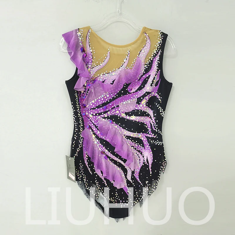 LIUHUO Rhythmic Gymnastics Leotard Competitive Cheerleading Performance For Children