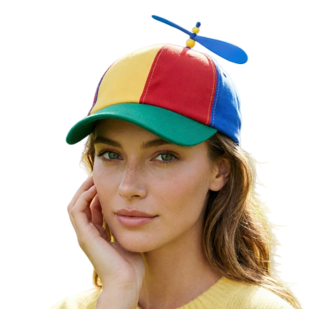 1PC Funny Snapback Hat Helicopter Propeller Adventure Dad Hat Rainbow Bamboo Dragonfly Baseball Cap For Adult Kids Boys Girls
