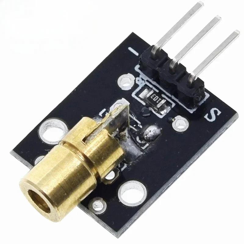 20PCS KY-008 3pin 650nm Red Laser Transmitter Dot Diode Copper Head Module For arduino DIY Kit