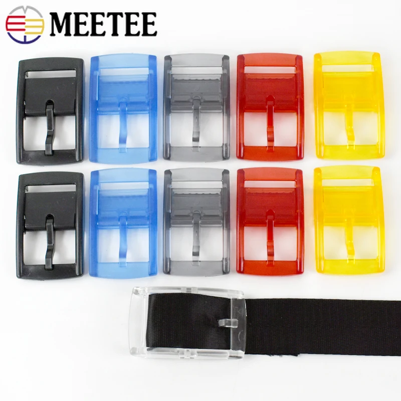 

2/5/10Pcs Meetee 34mm Plastic Bag Strap Buckles Waistband Adjust Pin Buckle Trousers Handbag Webbing Clasps DIY Bags Accessories