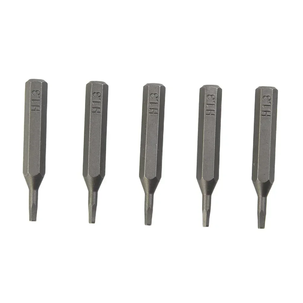 5pcs H4×28mm Small Hex Screwdriver Bits H0.7 H0.9 H1.5 H-2 H3 H4 4mm Hex Shank Power Tools Accessories