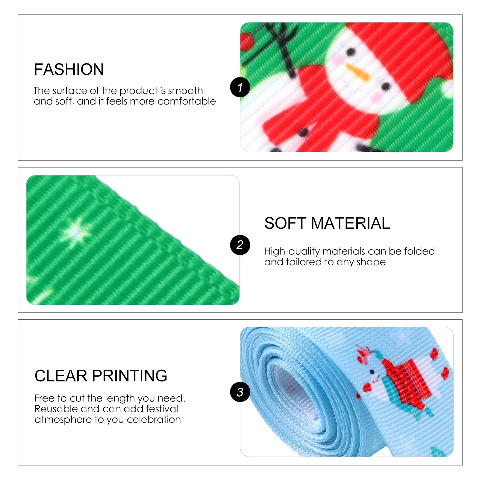 

4pcs 5M Christmas Packaging Ribbon Set Durable Gift Wrapping Craft Festival Decoration Diy Reusable Curling Ribbon For Sewing