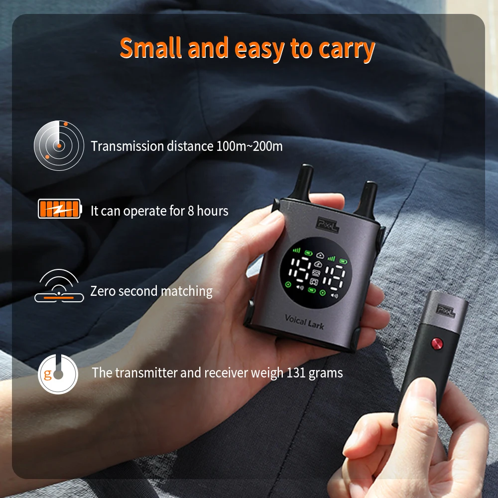 Pixel Wireless Lavalier Microphone Portable Video Recording Mic for iPhone Android Smartphone DSLR Camera Voical Lark