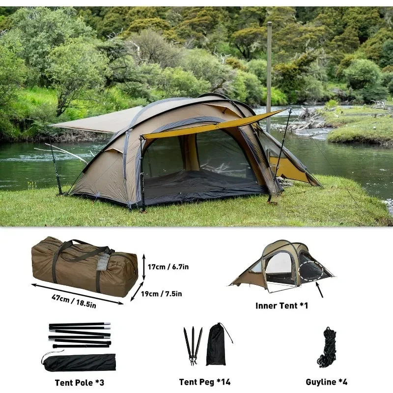 Camping Hot Tent Portable Tent with a Inner Tent for Hiking Hunting