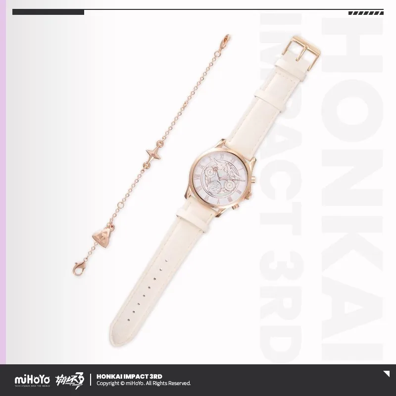 [Genuine] miHoYo Game Elysia Watch Honkai Impact 3rd Herrscher of Human: Ego Theme Wristwatch Cartoon Ornament Cosplay Xmas Gift
