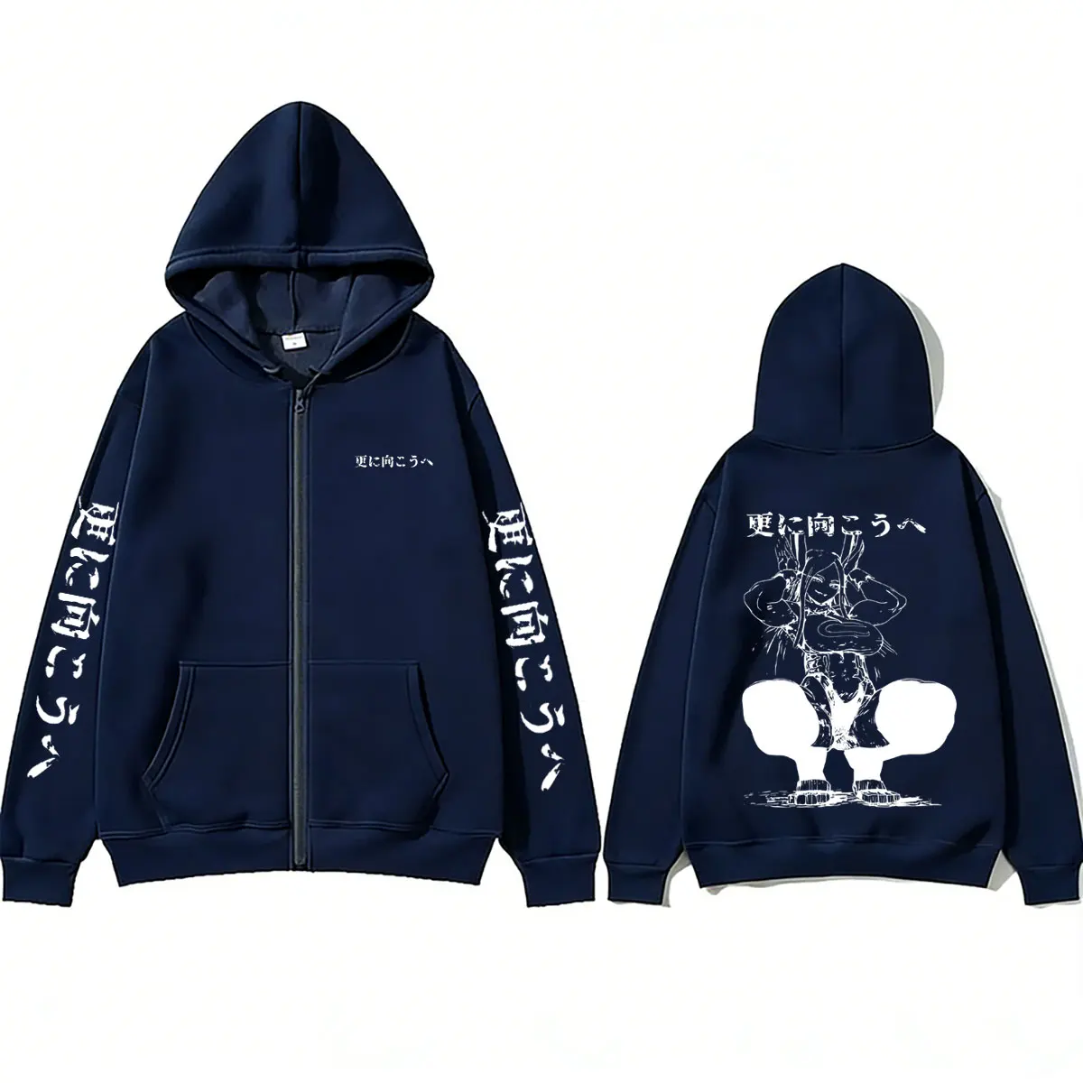 Anime My Hero Academia Rumi Usagiyama Mirko Graphic Zipper Hoodie Men Women Manga Harajuku Zip Up Jacket Men's Casual Hoodies view 3
