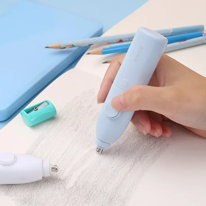 Electric Eraser for School Art and Painting Automatic Eraser Student Supplies Electric Eraser Stationery Erasers for Kids