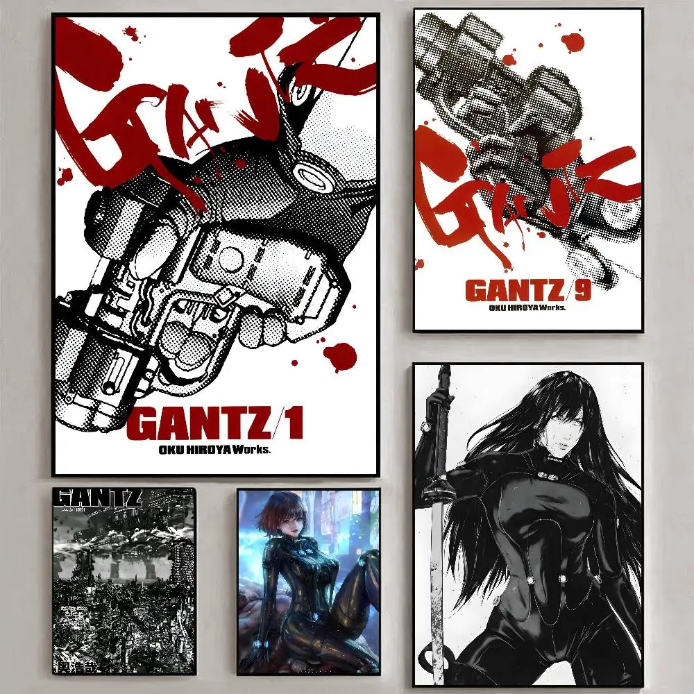 Japanese G-Gantz Battle Anime Poster Art HD Canvas Advanced Aesthetic Printing Paper Wall Art for Living Room Home Decor