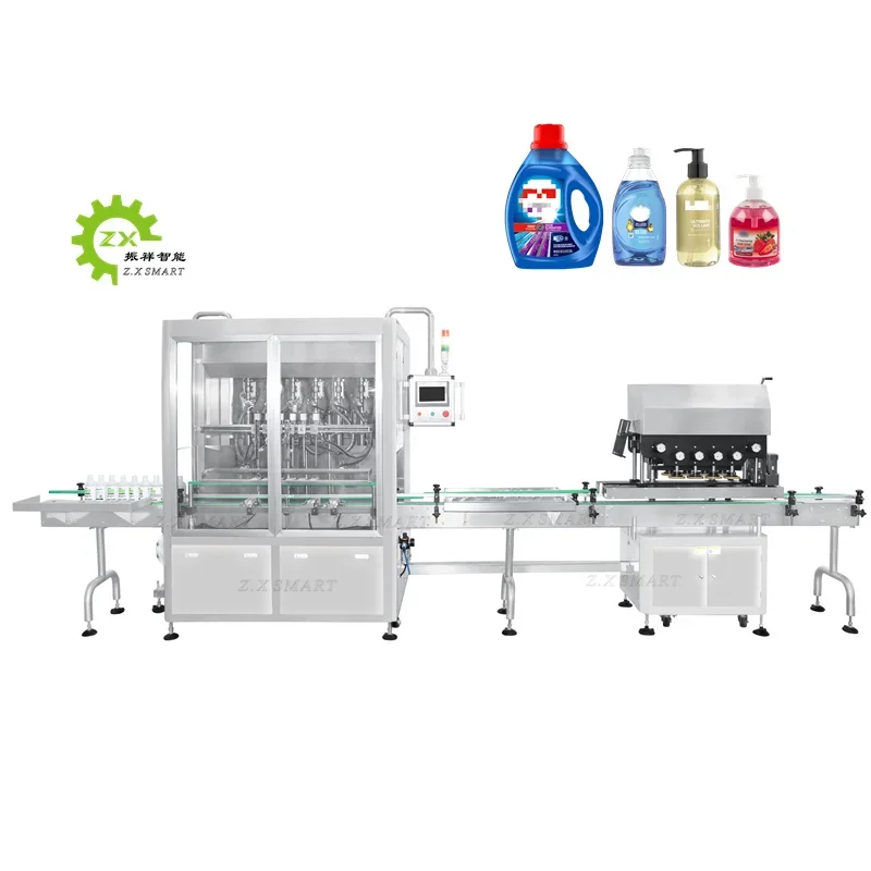 ZXSMART Full-Automatic Personalized Design Liquid Detergent Filling Machine Line