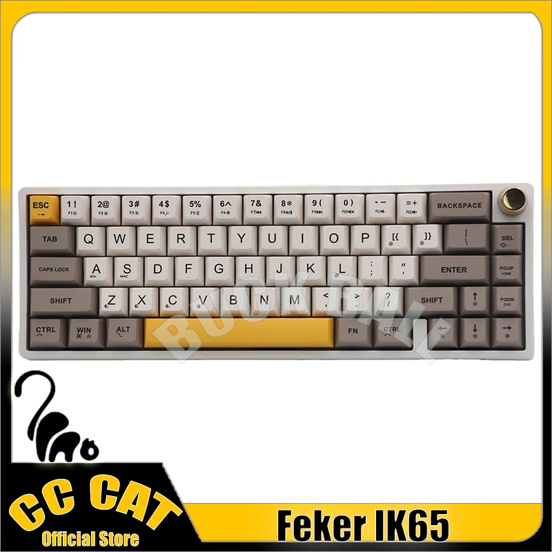 

FEKER IK65 Mechanical Keyboard 3Mode USB/2.4G/Bluetooth Wireless Keyboard 69 Keys Structure RGB Backlit Gaming Keyboards Gifts