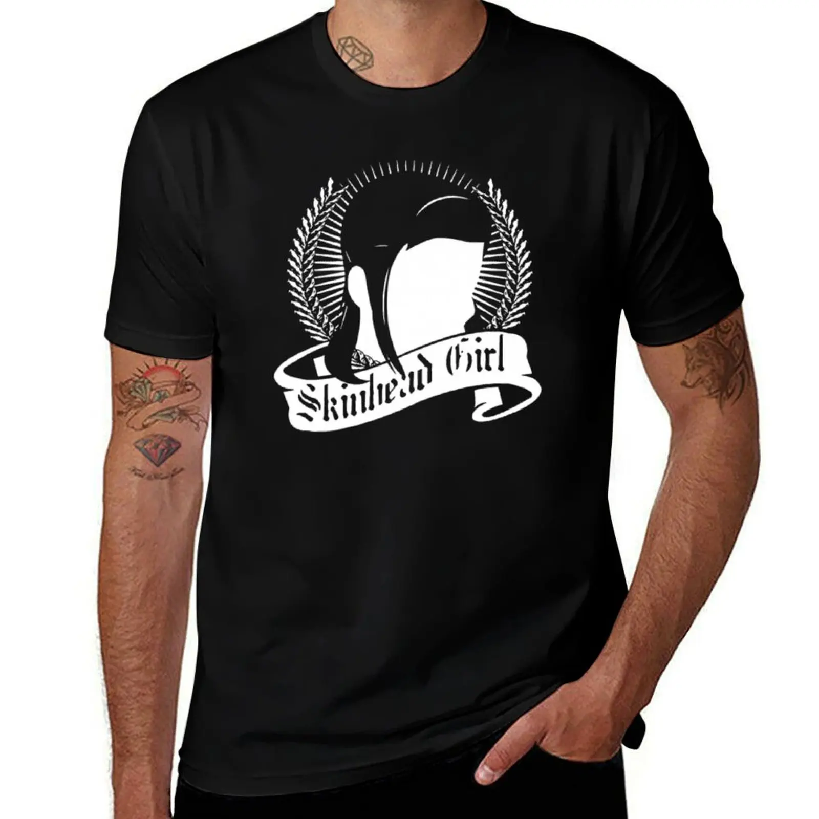 

Skinhead Girl T-Shirt man t shirts cotton funny t shirts dark humor t shirts for man graphic tees T-Shirt