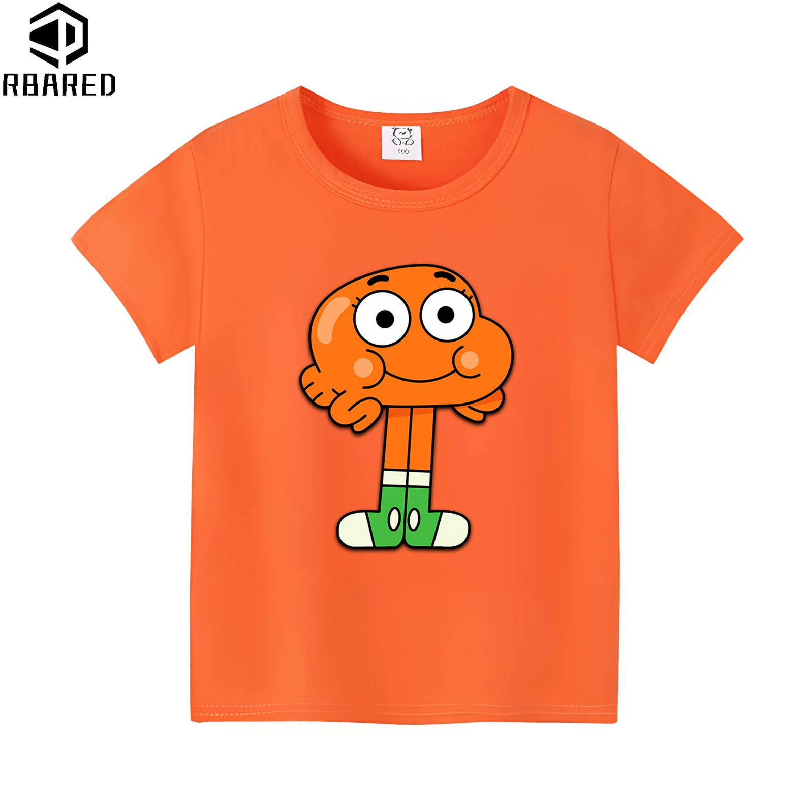 Tops The Amazing World of Gumball 100% Cotton Children Top Shirts Children\'s T-shirt Winx 2024 Kids Clothes Short Sleeve Brands