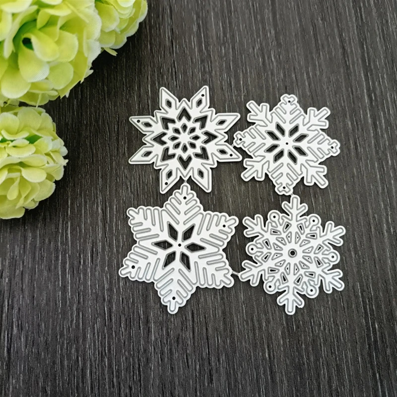 6 styles Christmas Snowflake Metal Cutting Dies Scrapbooking Photo Die Cut Embossing Cutter Decoration view 5