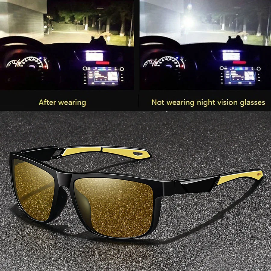 

Fashion Vintage Sports Unisex Night Vision Glasses Reduce Visual Fatigue Lenses Anti-Glare Anti reflective UV400 Eyewear