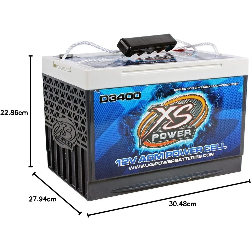 US Shipping High Performance 12V 3300A AGM Battery with M6 Terminal Bolts view 3