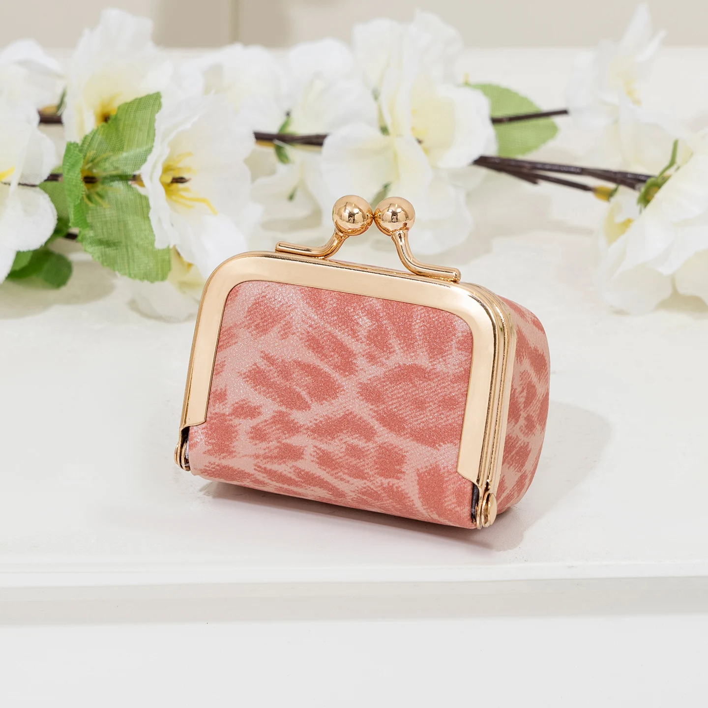 Multicolor Leopard Print Mini Kiss Lock Jewelry Earbud Coin Storage Pouch Portable Travel Handbag Charm Gift For Women