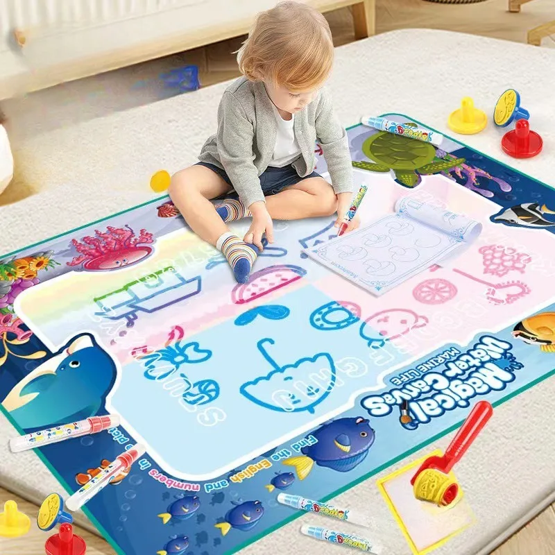 Magisch watercanvas Magische leerdeken Schrijfdoek Kinderschilderij Oversized transparante waterepeer Doodle