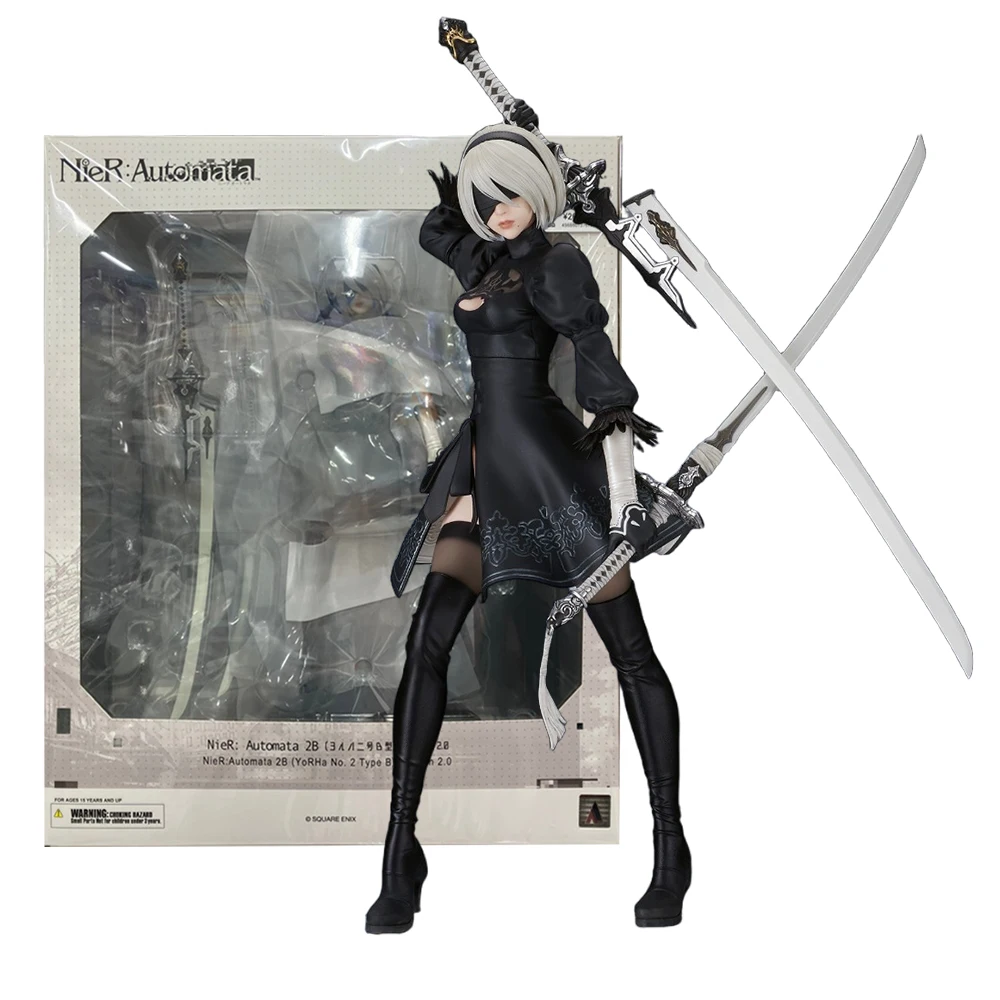 18CM Anime NieR: Automata - YoRHa No. 2 Tipo B - Versión 2.0 Figura de acción de muñeca de juguete modelo Chokonose premium