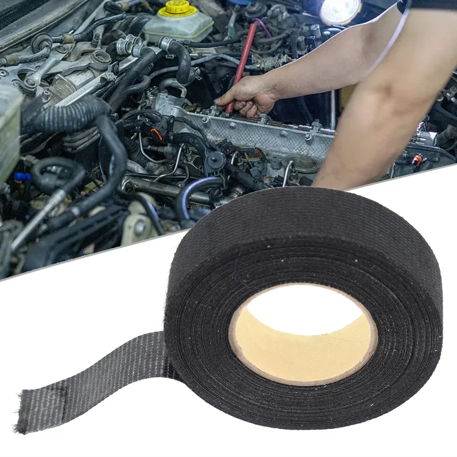 1pcs Electrical Insulating Tape Heat Resistant Harness Tape 9/19/25MM Car Cable Harness Wiring Loom Protection Waterproof Tape
