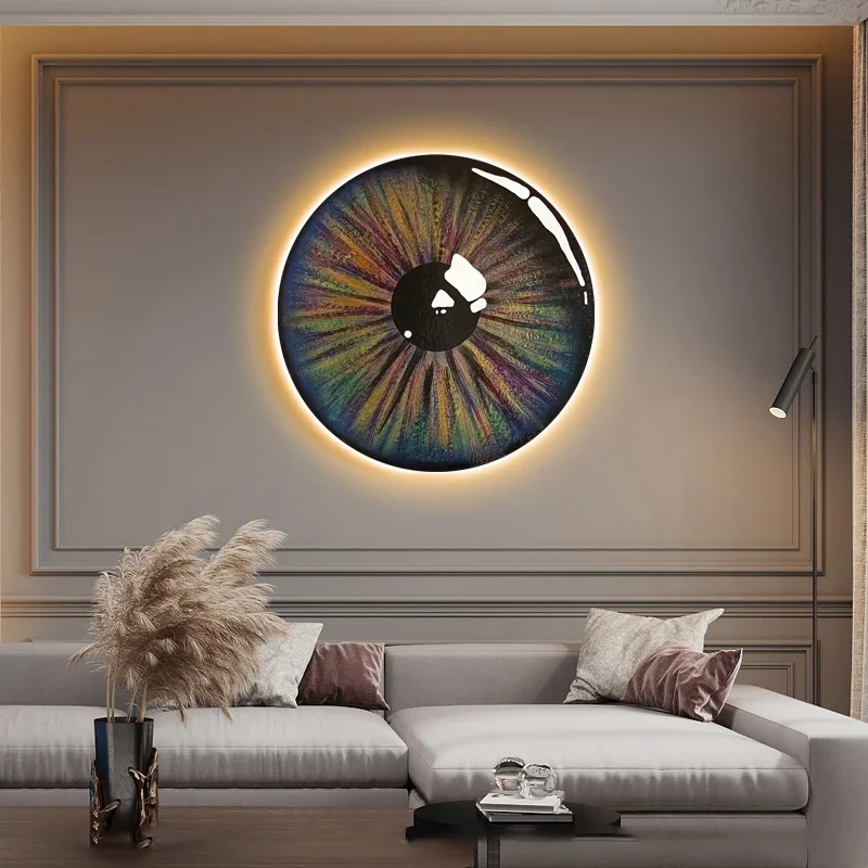 xury Wall Decoration Living Room Sofa Wall Wall Decoration Metal Creativity Restaurant Wall Pendant Metal Circle Wall Hanging