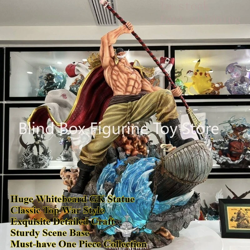 Anime One Piece Edward Newgate Whitebeard Top War Riesiges GK-Modell Desktop-Ornament Fan-Geschenk