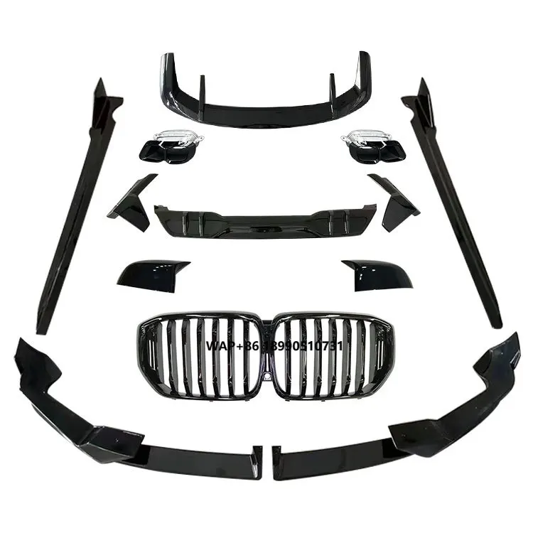 

Body Kit for X5 G05 Black Kit Front Lip Rear Diffuser Side Skirt Grill for 2024 X5 G05