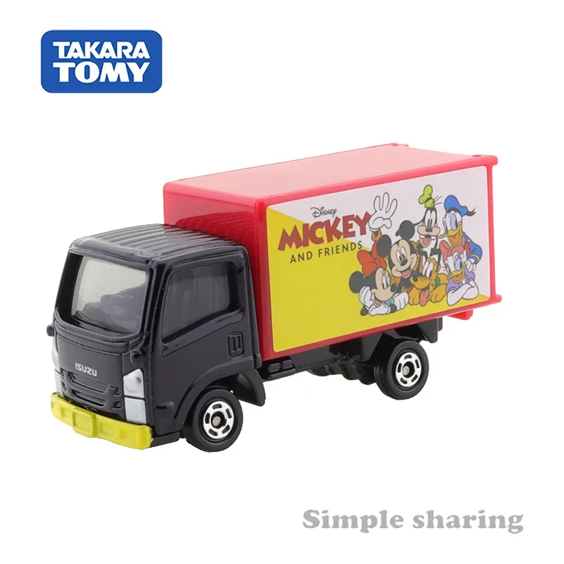 Takara Tomie Nr. 48 Isuzu Elf Mickey & Vrienden Vrachtwagen Auto 1:64 Kinderen Speelgoed Motorvoertuig Diecast Metaal