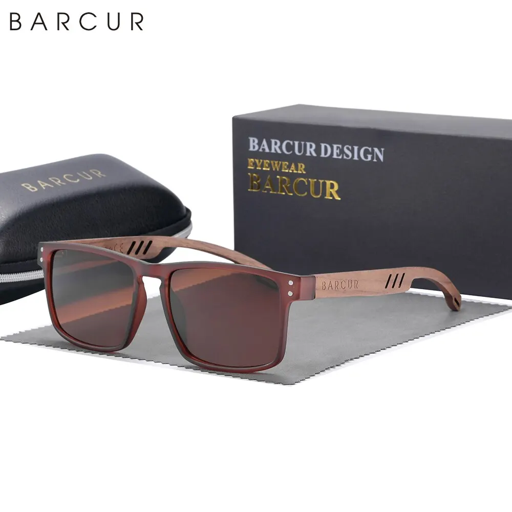 Barcur Wood Sunglasses Brown 6